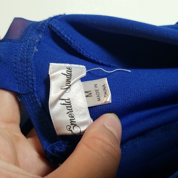 Short Formal Dress, Blue, Medium - Picture 3 of 3